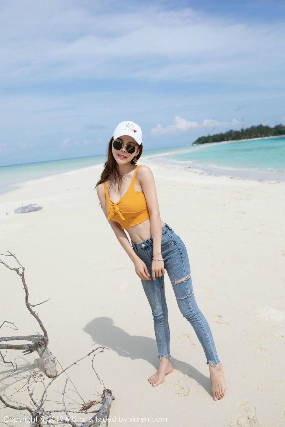 沈佳熹仙本那旅拍户外性感内衣配牛仔裤完美绝美写真40P