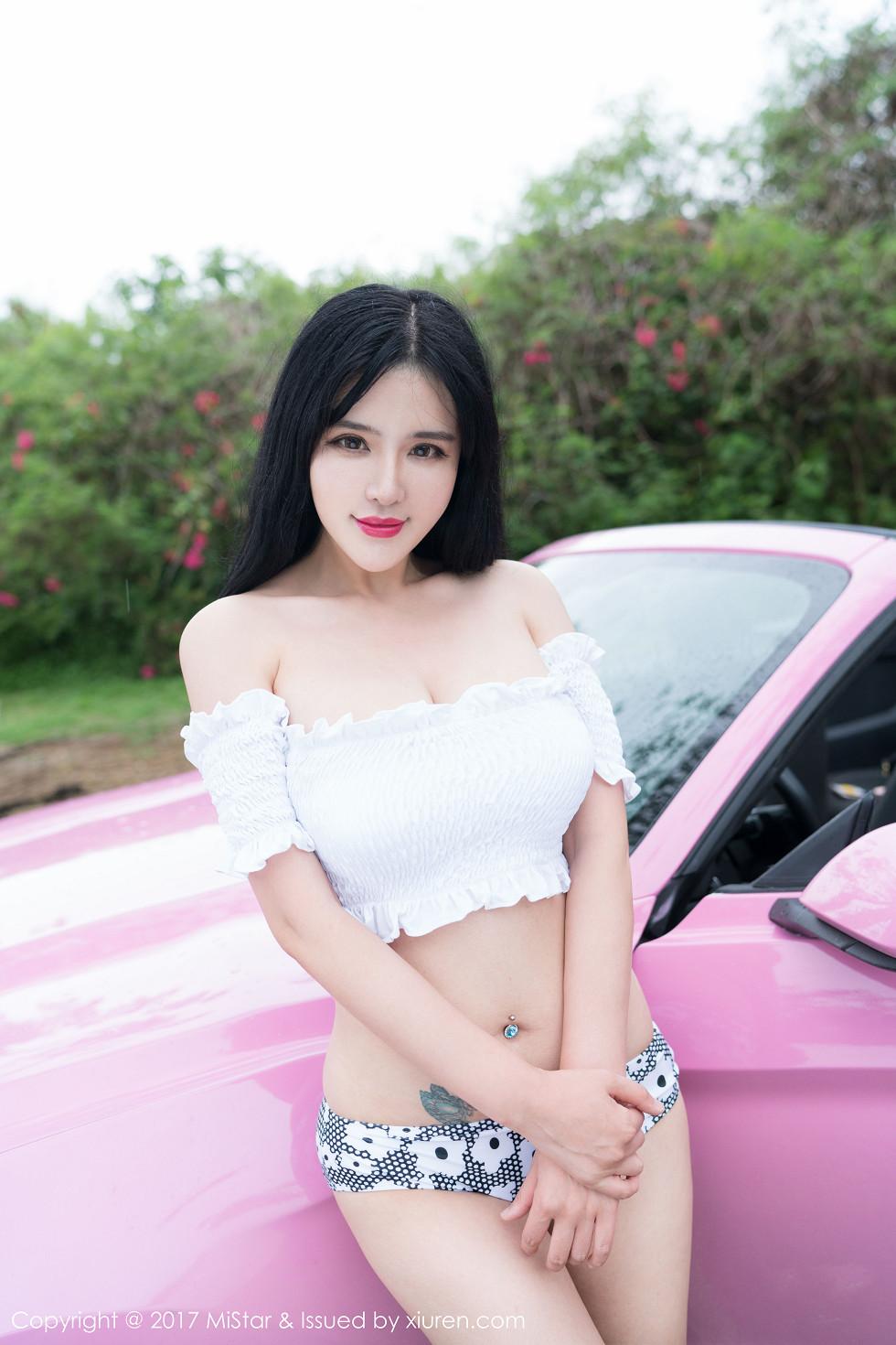 Liu Yu'er Saipan Island Travel Photoshoot Beach One-piece Bikini Curvy Figure Gorgeous Photo Set 48P 2