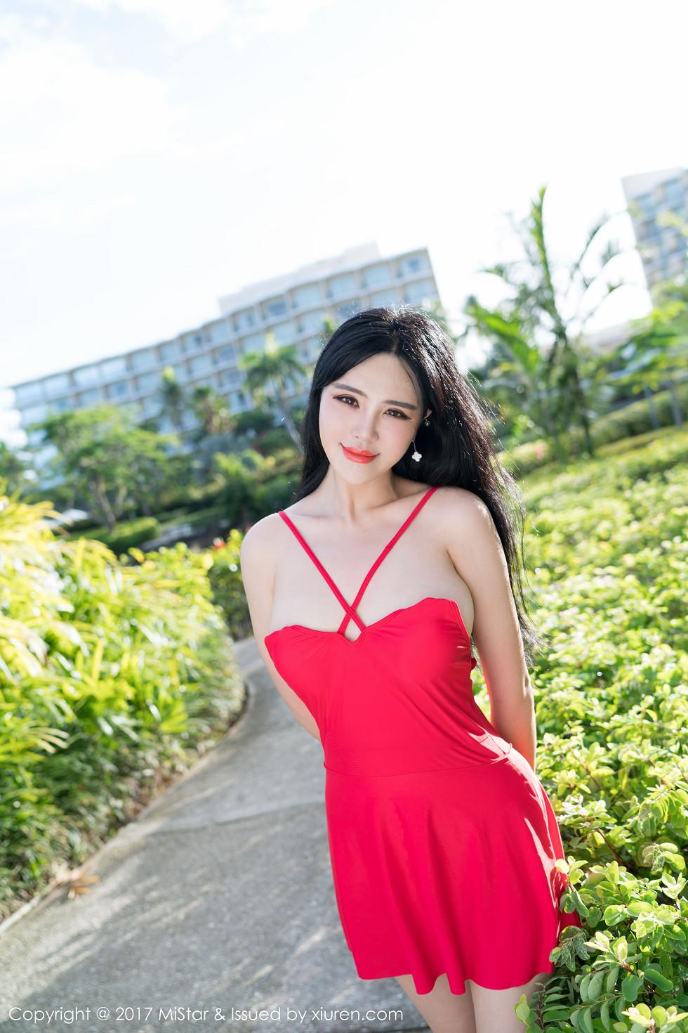 Liu Yu'er Saipan Island Travel Photoshoot Beach One-piece Bikini Curvy Figure Gorgeous Photo Set 48P 3