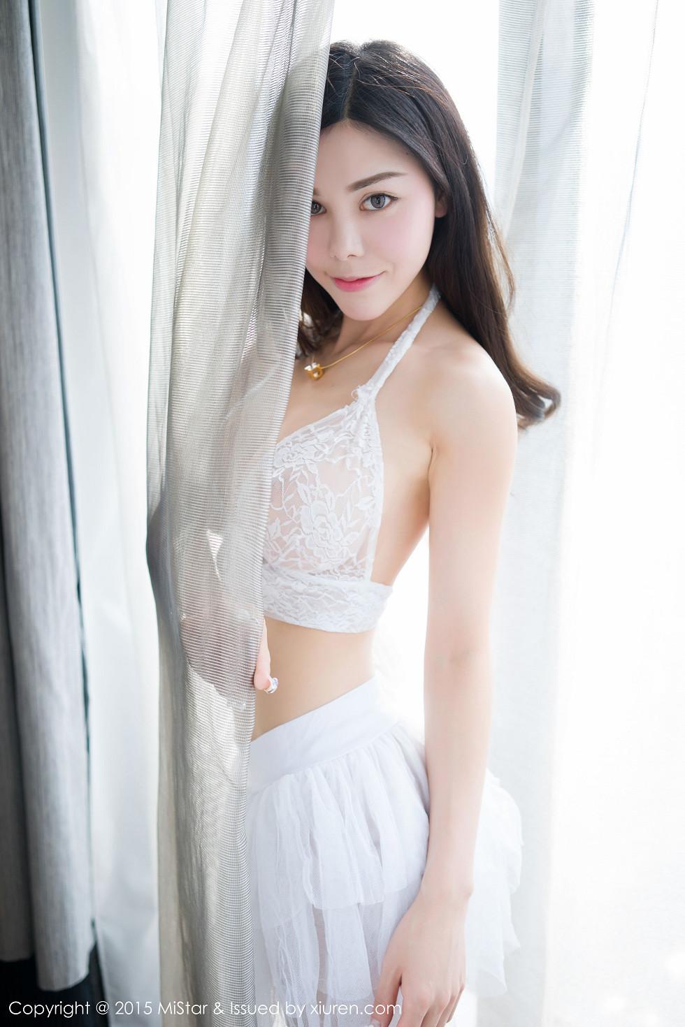 Popular Shen Jiaxi white lace sheer lingerie now available big breasts perky buttocks photo shoot 65P 7
