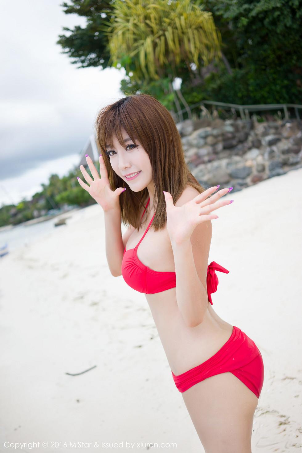 Cheng Xiaofan Bali Travel Photoshoot Red Bikini Perfect Curve Photo Set 60P 8