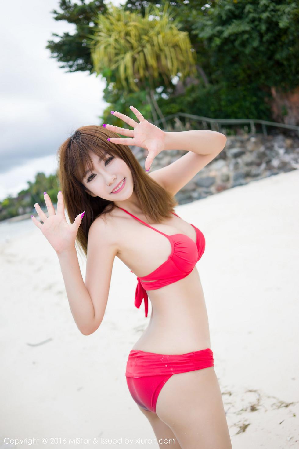 Cheng Xiaofan Bali Travel Photoshoot Red Bikini Perfect Curve Photo Set 60P 9