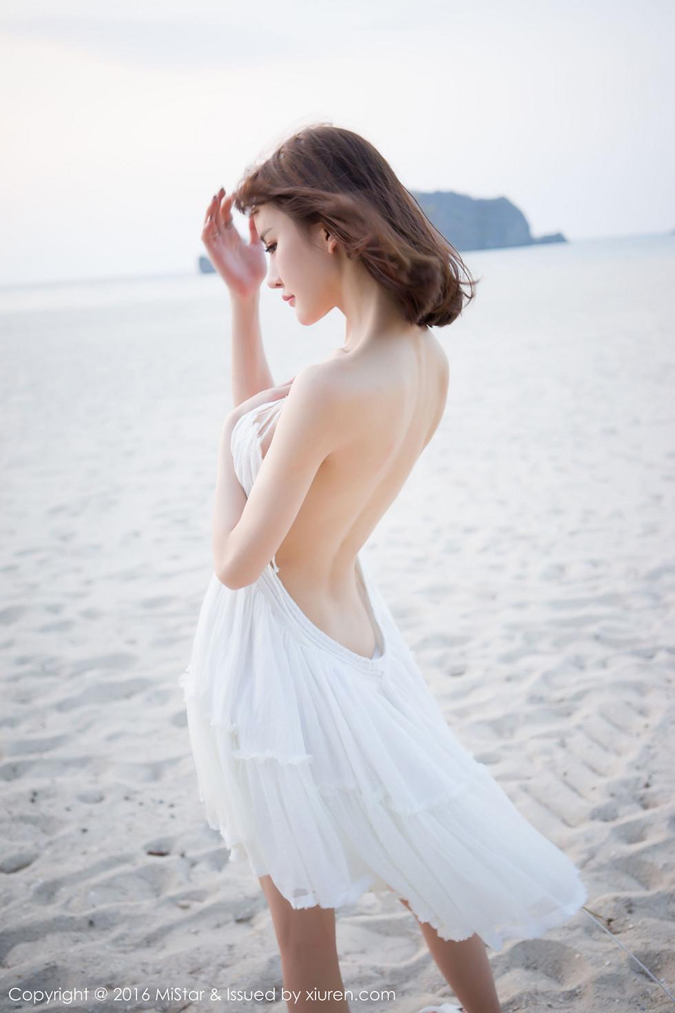 Cheryl Blue Orchid Koh Samui Travel Photoshoot Fourth Set White Gauze Slip Dress Stunning Photo 45P 4